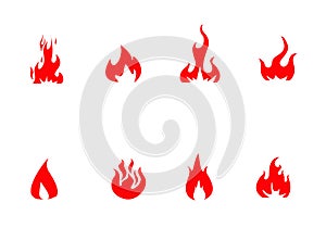 Fire Icons set vector