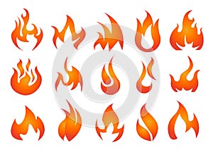 Fire Icons set vector