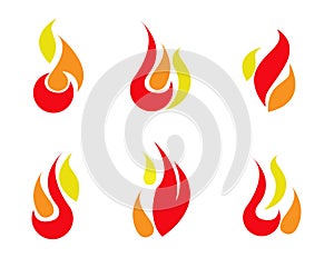 Fire Icons set vector