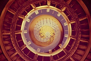 Fire inside jet engine.