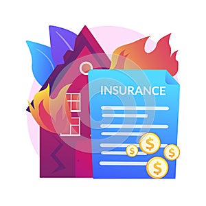 Fire insurance abstract concept vector illustration.