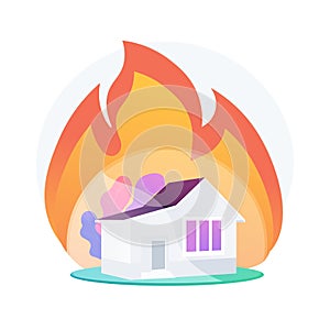 Fire insurance abstract concept vector illustration