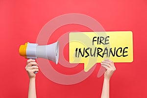 Fire insurance Concept.