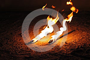 Fire juggle