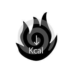 Fire kcal icon. Simple diet icons for ui and ux, website or mobile application