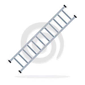 Fire ladder escape flat isolated vector
