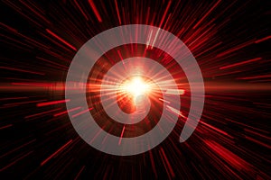 Fire laser red light moving fastest high speed concept, Acceleration super fast speedy drive motion blur abstract for background