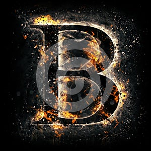 Fire letter B