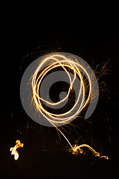 fire light effect black background