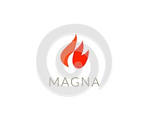 Fire logo design. Flame vector icon logotype