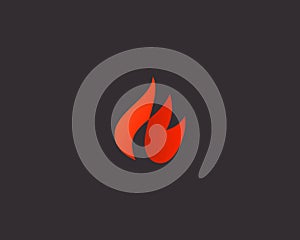 Fire logo design. Flame vector icon logotype