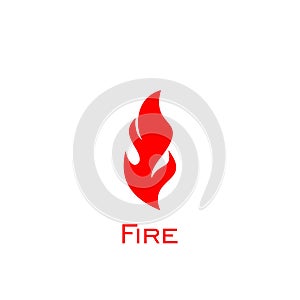 Fire logo design, simple flame logo, vector icons.