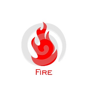 Fire logo design, simple flame logo, vector icons.