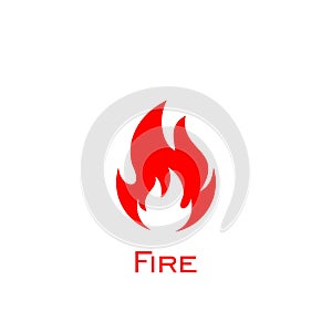 Fire logo design, simple flame logo, vector icons.