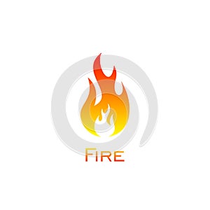 Fire logo design, simple flame logo, vector icons.