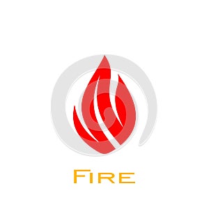 Fire logo design, simple flame logo, vector icons.