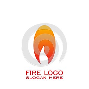 Fire logo design, vector icons.