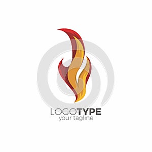 Fire Logo. Flame vector. Fire Icon