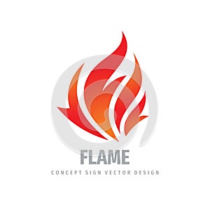 Fire logo graphic design. Flame concept icon. Ignite red sign. Dangerous vector symbol.