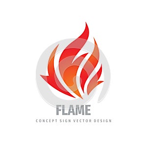 Fire logo graphic design. Flame concept icon. Ignite red sign. Dangerous vector symbol. photo