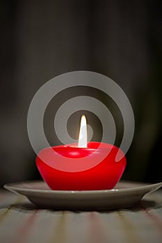 The fire of a lonely candle