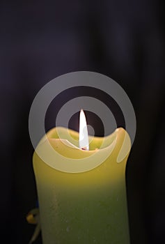 The fire of a lonely candle