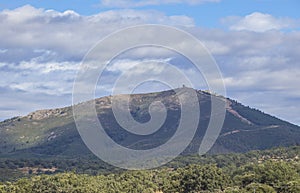 Fire lookout tower in forest of Aceituna, Extremadura, Spain