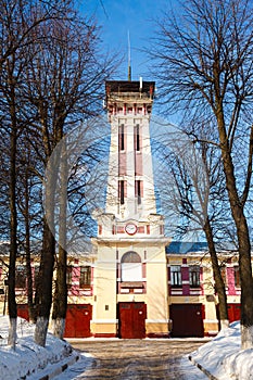 Fire lookout tower in Russia