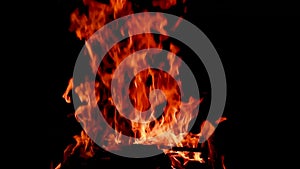 Fire Looping  isolated seamless loop. Looping Fire Element, SMotion Fire Ignition From Bottom To Top. Isolated fire flame