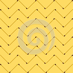 Fire match zigzag pattern. Seamless vector background