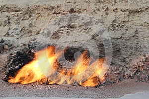 Fire mountain in Baku