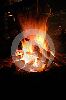 Fire at the night party