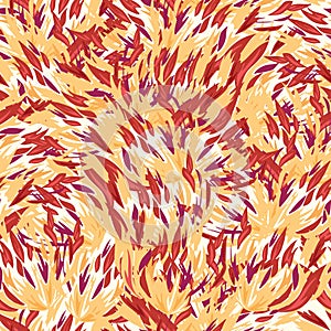 Fire paint brush strokes seamless pattern