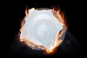 Fire paper hole with light effect
