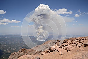 Fire from Pikes Peak