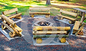 The fire pit at the amnicon Falls State park in Wisconsin