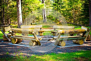 The fire pit at the amnicon Falls State park in Wisconsin