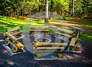 The fire pit at the amnicon Falls State park in Wisconsin