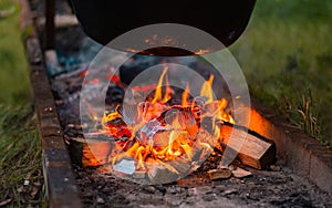 Fire Pit With Cauldron - Cooking on the beach