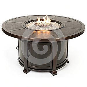 Fire pit table isolated on white background
