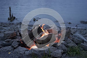 Fire Pit By The Water.