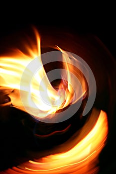 Fire place effect swirl