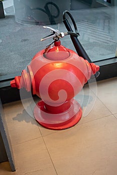 Fire protection equipment, Fire extinguisher on head of red fire