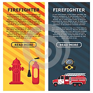 Fire protection. Fire safety. Fire extinguisher aimed at the fire. Vector illustration flat design. Place to describe
