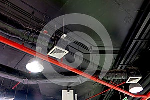 Fire protection system under the post-tension ceiling