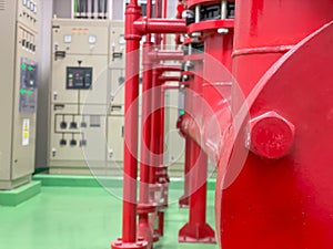 Fire pump system with big red pipe line system