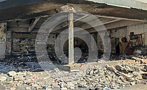 Fire ravaged building in Lower Woodstock in Cape Town