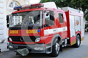 A fire rescue car