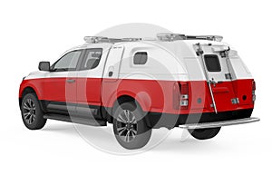 Fire Rescue Car Isolated