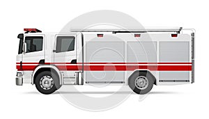 Fire Rescue Truck Isolated